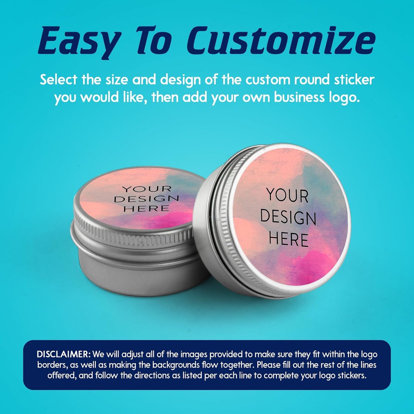 100 Custom Vinyl Stickers - Upload Your own Image, Text, Design, Logo - Personalized Logo Labels for Handmade, Packaging, Bottle, Jars, Candle, Brand Stickers (Rose, 1.5x1.5)