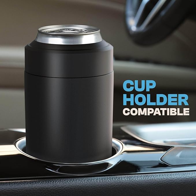 Frost Buddy Universal Buddy Can Cooler - Fits All - For Regular 12 & 16 oz or Slim-Size Bottles - Insulated Double-Walled Stainless Steel (Red)
