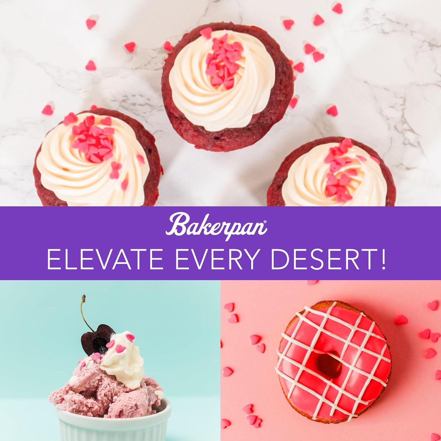 Bakerpan Quins Sprinkles for Cake Decorating - 4 Ounces - Silver Edible Confetti Sprinkles for Cupcakes, Ice Cream, Cookies, Cakes (Made in USA)