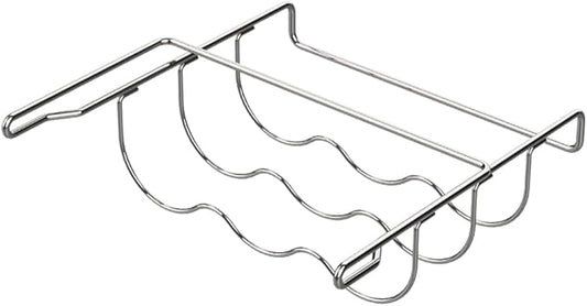 Alano Wine Rack- Refrigerator Bottle Rack Holds 3 Bottles of Your Favorite Wine or Drink Universal Bottle Holder Will Fit Most Fridges in stainless steel 304