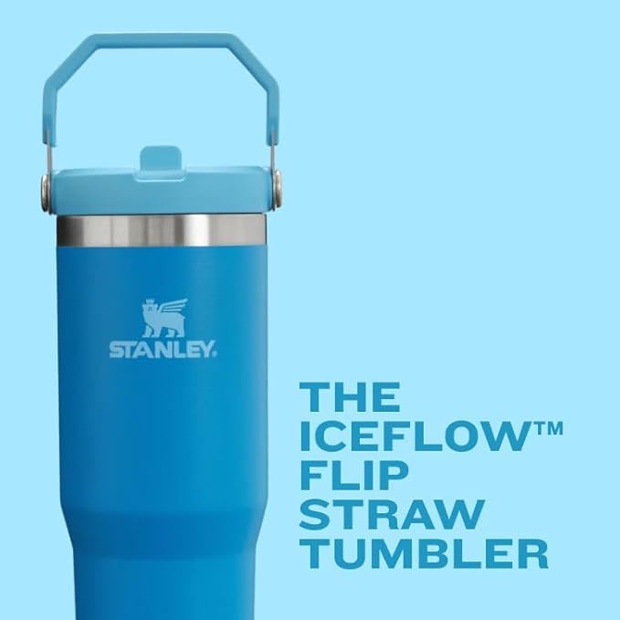 STANLEY IceFlow 2.0 Flip Straw Tumbler with Handle 30 oz | Twist On Lid and Flip Up Straw | Leak Resistant Water Bottle | Insulated Stainless Steel | BPA-Free | Pistachio