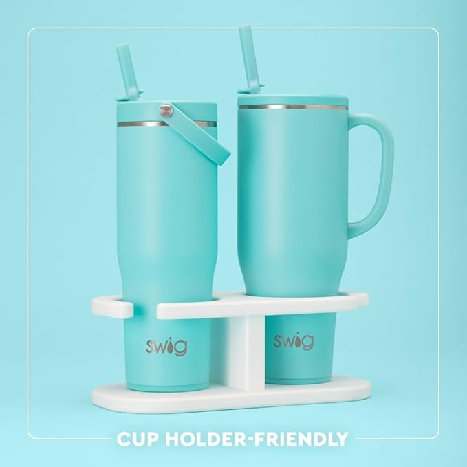 Swig Life 40oz Leak Proof Mega Mug, 40oz Leak Proof Tumbler with Handle and Straw, Extra Large Insulated Tumblers, Cup Holder Friendly Travel Mug, Reusable Leakproof Water Bottle (Easter Bunny)