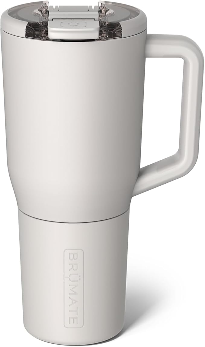 BrüMate Müv - 35oz 100% Leak Proof Insulated Coffee Mug with Handle & Lid - Stainless Steel Coffee Travel Mug - Double Walled Coffee Cup (Dune)