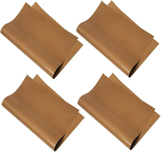 4 Sheets Heat Resistant Baking Mat Ptfe Transfer Sheets for Oven Liner Non Stick Baking Tray Cloth Cookies Pastries and More for Kitchen and Bakery Use