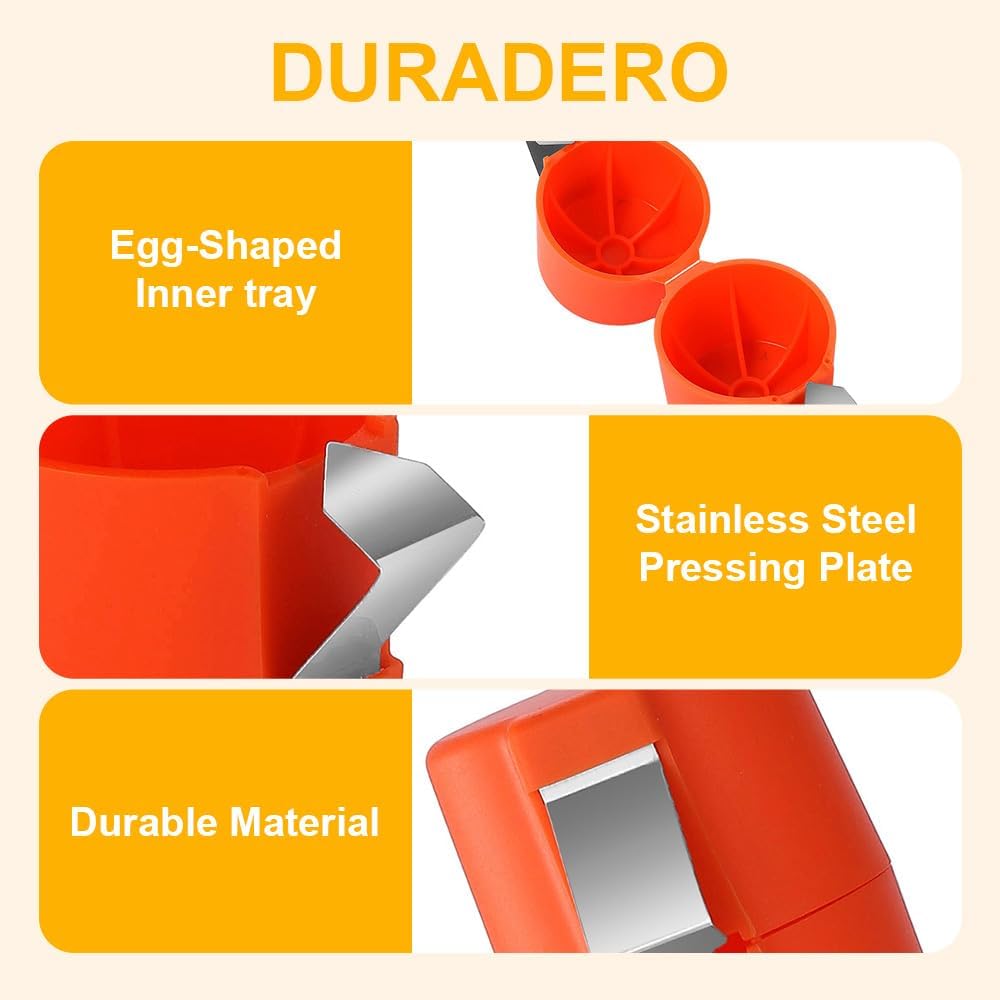 Stainless Steel Egg Shell Opener, 2025 New Egg Shell Cutter Egg Shell Separator for Raw Eggs Gadgets, Multifunctional Egg Cutter Egg Cracker Separator for Home Kitchen (Yellow Red Pink 2)