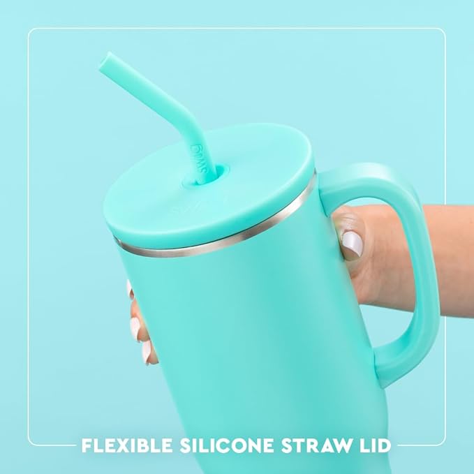 Swig Life 40oz Mega Mug, 40oz Tumbler with Handle and Straw, Extra Large Insulated Tumblers, Cup Holder Friendly Travel Mug (Christmas Cameos)
