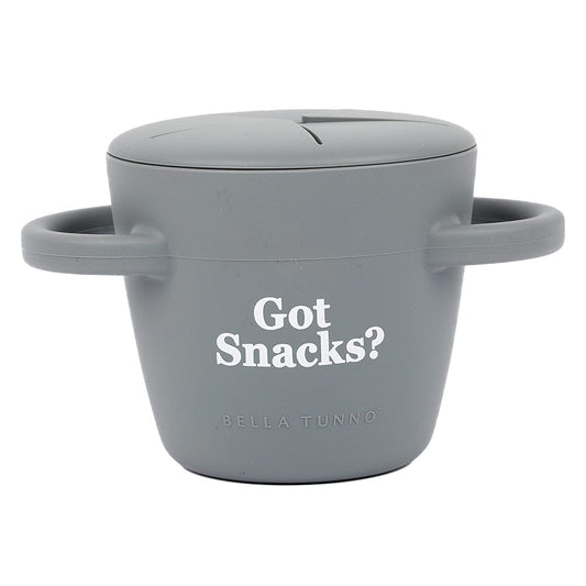 Bella Tunno Snack Cups for Toddlers, Silicone Spill Proof Food Container with Lid, Babies & Kids 6-12 Months, Got Snacks
