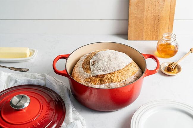 Le Creuset Enameled Cast Iron Signature Round Dutch Oven, 13.25 qt., Cerise
