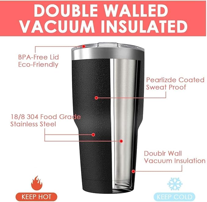30oz Stainless Steel Travel Mug with Lid, 6 Pack Double Wall Vacuum Insulated Bulk Tumbler with 6 Straws, Powder Coated Coffee Cup Suitable for Vehicle Cup Holders(Assorted Colors)