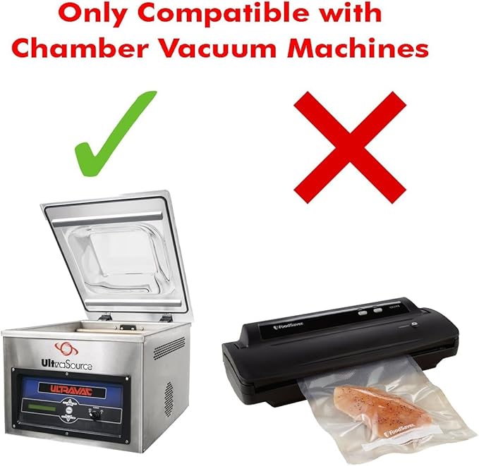 UltraSource - Chamber Machine Pouches 3 Mil Thickness, 6 x 20 inches, Pack of 1000 Vacuum Chamber Pouches, BPA-Free Pre-Cut Chamber Vacuum Sealer Bags with Tear Notch