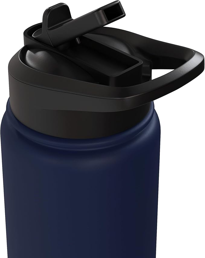 Funny Eat Local Milk Carton Minimalist Saying Stainless Steel Insulated Water Bottle