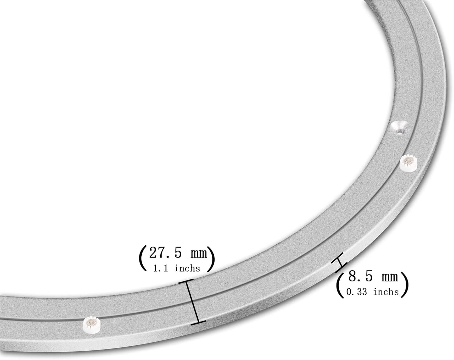 Aluminum Lazy Susan Hardware Metal Rotating Turntable Bearings Swivel Plate Hardware for Dining-Table and Workbench (14 Inchs) …