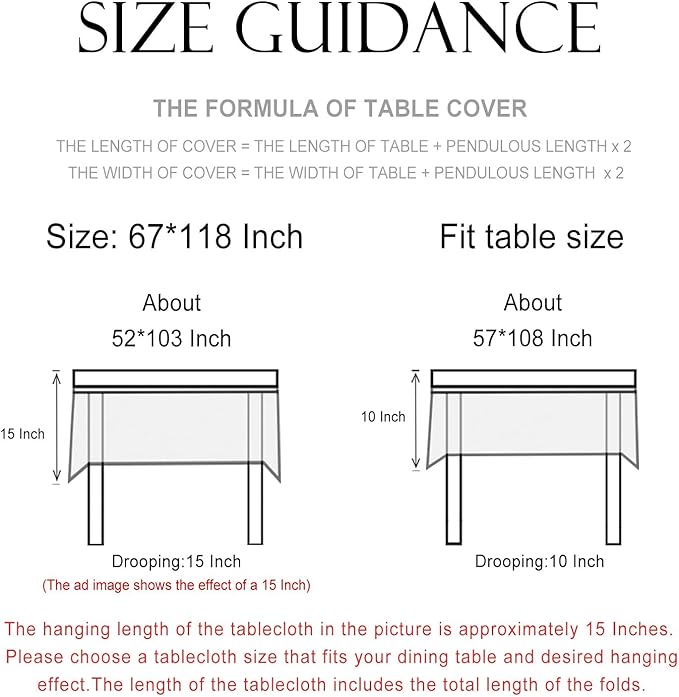 patdrea Designer Vintage Cyan Extra Long Tablecloth for Rectangle Table,Linen Ancient Castle and Manor Pattern Tablecloths,Decor for Kitchen Dining Christmas,Thanksgiving,67"x118"-Lucerne a
