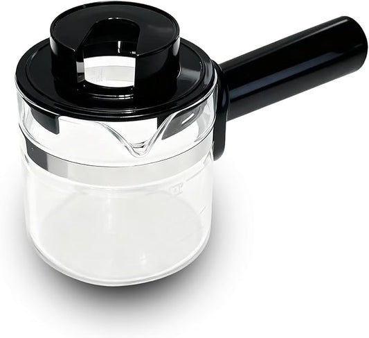 4 Cup Espresso Glass Coffee Pot Replacement-Espresso Accessories Compatible with IMUSA, Hamilton Beach, Mr.Coffee, Breville, UNIVEN Espresso Machine,Black handle