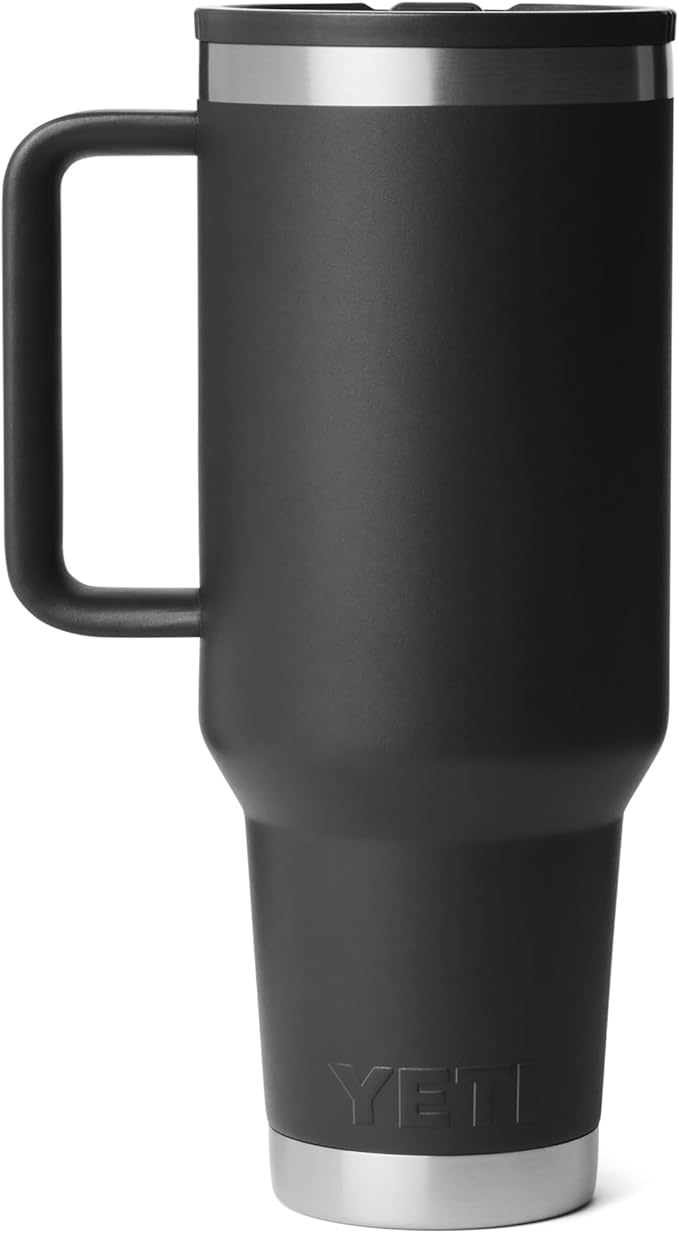 YETI Rambler 40 oz Travel Mug with Flip Straw Lid – Stainless Steel, Vacuum Insulated, Leakproof, Cup Holder Friendly