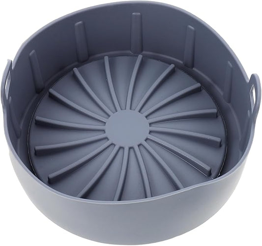 Air Fryer Accessory Oven Liner for Bottom of Oven Silicone Pad Handle for Basket Air Fryer Non-stick Reusable Heat-resistant Grey