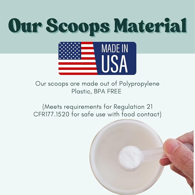 25 mL (5 Teaspoon) Long Handle Scoop for Measuring Coffee, Pet Food, Grains, Protein, Spices and Other Dry Goods (Pack of 25)