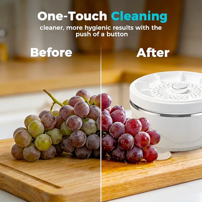 Upgraded Fruit and Vegetable Washing Machine, Fruit Cleaner Device Fruit and Vegetable Purifier Clean Produce with Titanium Electrolysis Purification in Water (2)