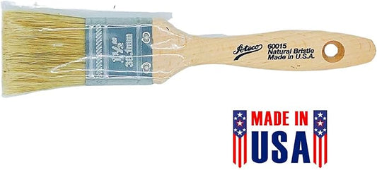 Ateco 60015 Pastry Brush - 1.5 Inch Natural Wood Boar Bristles Made in the USA - Kitchen Pastry Basting Brush