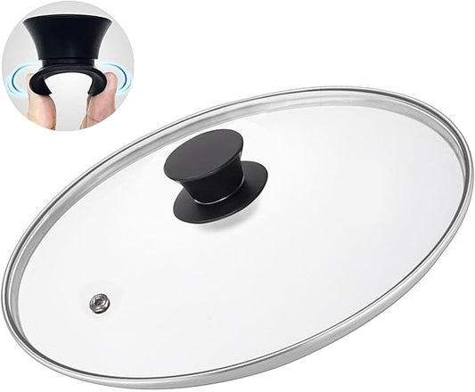8 Inch Glass Lids, Replacement Tempered Clear Glass Lids with Steam Vent，Covers For pots, pans and skillets，Available in Small and Large Lid 8, 9.5, 10.25, 11, 12, and 12.5 Inch