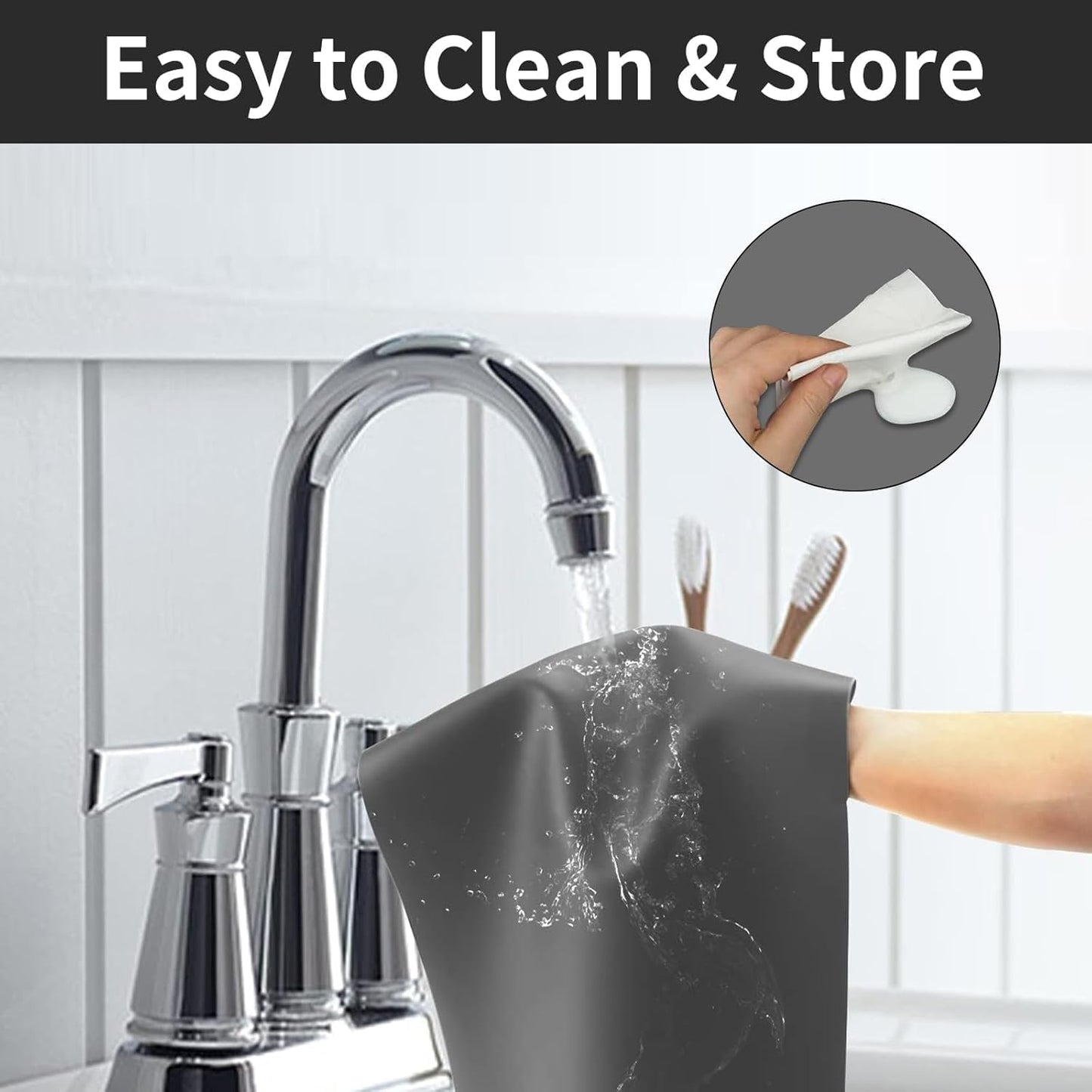 2MM Thick Large Silicone Mat, 47.2"x23.6"(120cmx60cm) Silicone Mats for Kitchen Counter, Heat Resistant Mat, Non-Slip Kitchen Counter Mat, Waterproof Countertop Protector for Craft, Translucent Gray