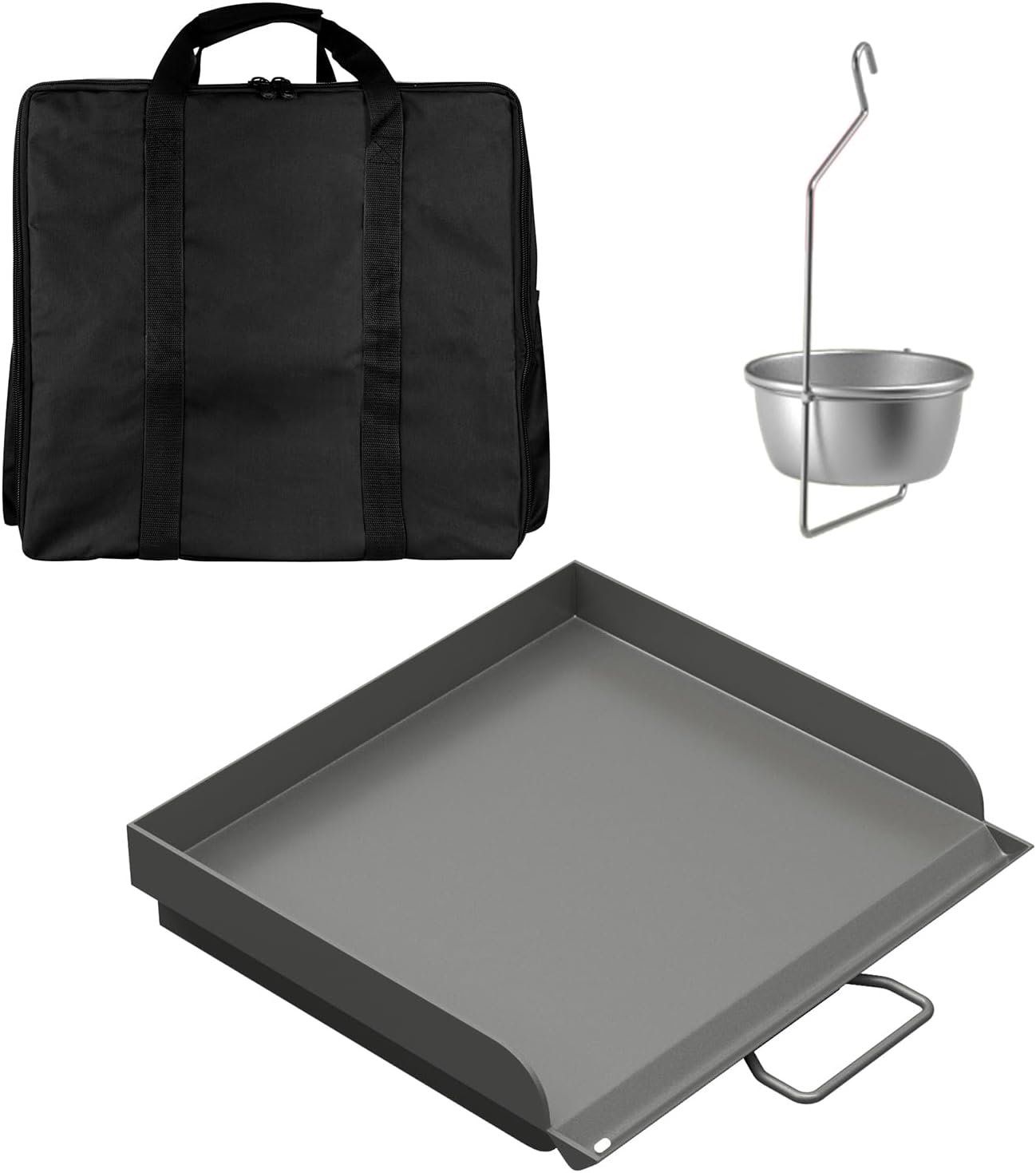 Professional Flat Top Griddle for Camp Chef Pro 60x, EX60B, EX60P, EX60PP Stove Grills,Outdoor BBQ Accessories for Camp Chef Most of 1,2 Burners Camp Propane Stove Grill, 1 Carry Bag and Grease Cup