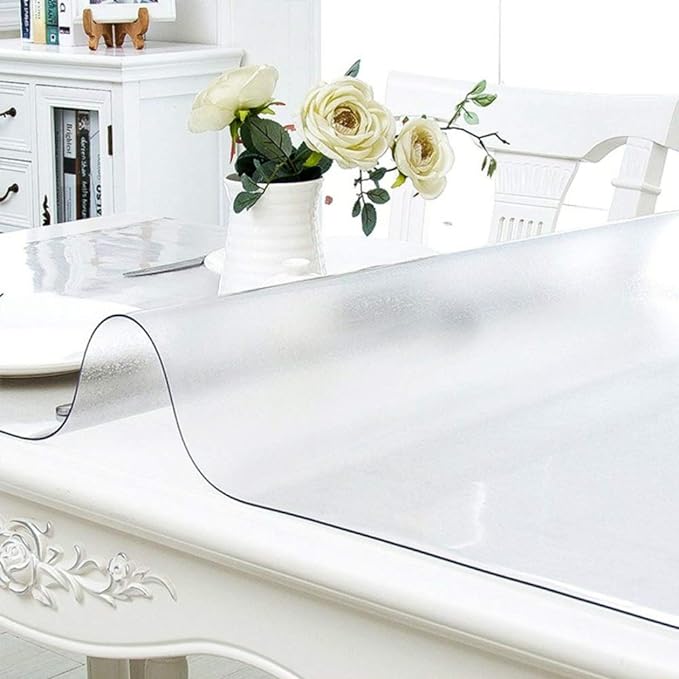 NECAUX 14 x 17 Inch Frosted Desk Cover Protector, 1.5mm Thick Waterproof Plastic Desk Pad Mat, Table Cover Tablecloth Protector Placemat for Office Computer Writing Desk Side End Table Night Stand