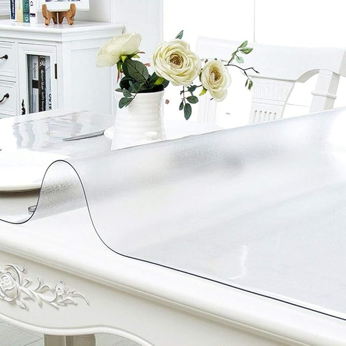 NECAUX Custom 14 x 20 Inch Frosted Desk Cover Protector, 1.5mm Thick Plastic Desk Pad Mat, Table Cover Tablecloth Protector for Office Computer Desk, Side Table, End Table, Night Stand, Dresser