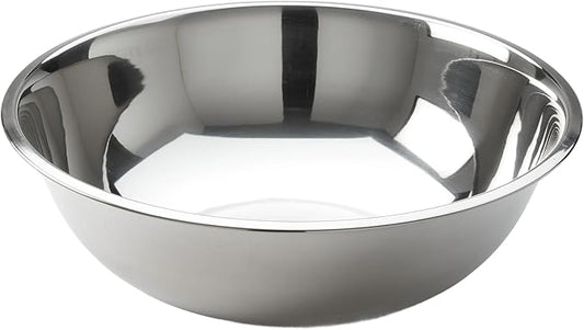 American Metalcraft SSB800 Stainless Steel Mixing Bowl - Durable, Commercial-Grade, Metal Bowl For Mixing - Wide-Rim, Stackable, Dishwasher Safe, 8qt, Silver