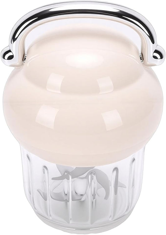 banapoy Electric Garlic Chopper, 21000 RPM Portable Veggie Chopper Garlic Onion Grinder Masher, Cordless Mini Baby Food Processor, for Ginger, Chili, Fruit, 350ML