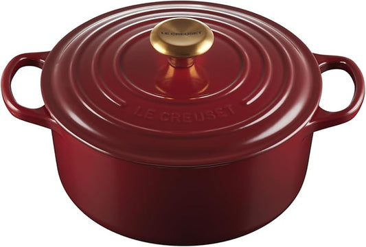 Le Creuset Enameled Cast Iron Signature Round Dutch Oven, 4.5 qt., Garnet