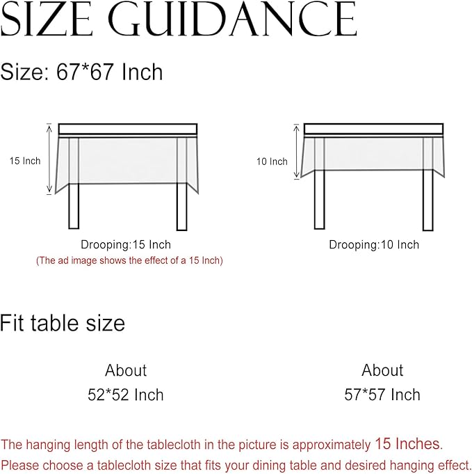 ISAENNE Designer Vintage Linen Elegant Square Table Cloth,Chinoiserie Floral Tablecloth,Wrinkle Resistant Decor Table Cover for Dining Thanksgiving Kitchen Christmas,67"*67"-Segerman B