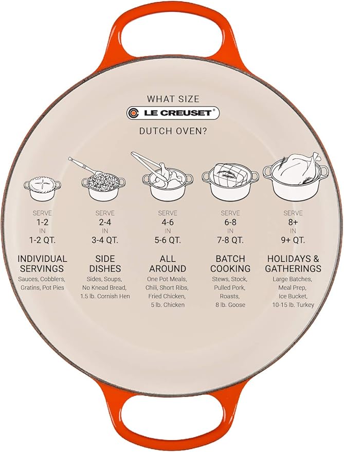 Le Creuset Enameled Cast Iron Signature Round Dutch Oven, 3.5 qt, Flame