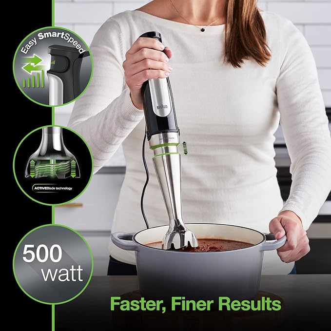 Braun MultiQuick MQ7025X Hand Blender, Faster, Finer Blending
