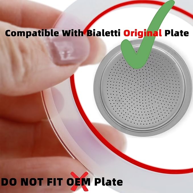 [UPGRADED] Sealing Gasket for Bialetti New Brikka 4 Cups (5.7 Oz 170ML) Stovetop Espresso Maker - 6 PCS Replacement Food Grade Silicone Seal Ring for Aluminum Stovetop Coffee Maker Pots