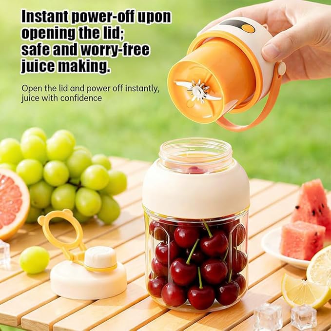 Portable Electric Juicer Cup with Zero Cord Hassle, USB-C Rechargeable Electric Blender with 18000 RPM Motor, Portable Wireless Juicer Cup for Home, Gym, Office and Outdoor (800ml 2pcs)