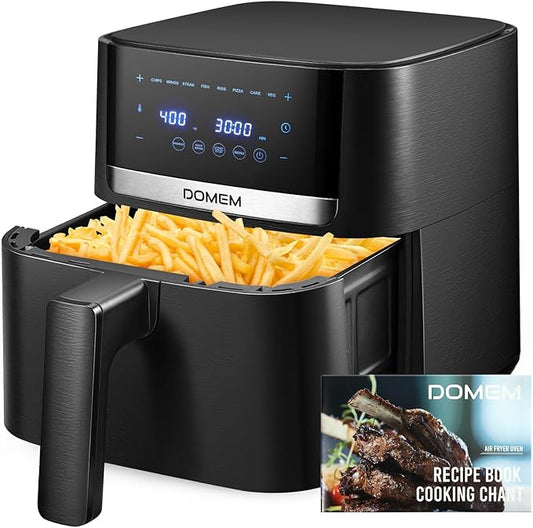 Air Fryer 4.2 Qt Oven, 8-in-1 Multicooker with Non-Stick Basket, Air Fryer with Preset Function, Cooker for Healthy and Low-Oil Meals, Convenient Operation