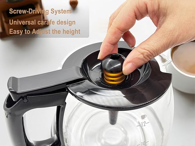 12-Cup Replacement Coffee Carafe Compatible with Hamilton Beach Coffee maker Pot & All Flex Brew Coffee Maker, Not Compatible Procter Silex series