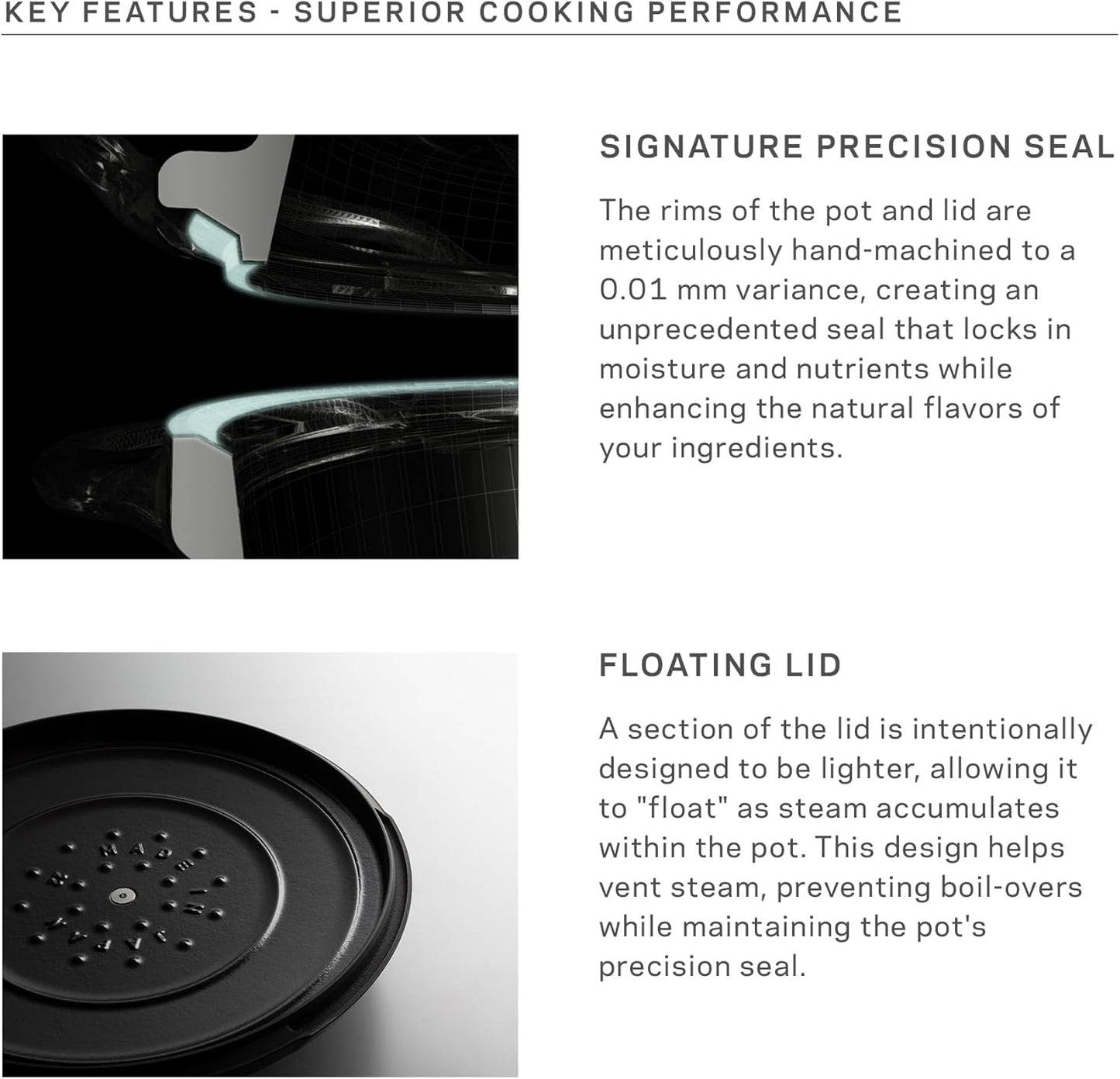 Vermicular Oven Pot 2.0 | Lightweight Enameled Cast Iron Pot | 18cm (2 Qt) | Non-Toxic | Induction-compatible | Dutch Oven | Made in Japan | Sea Salt White