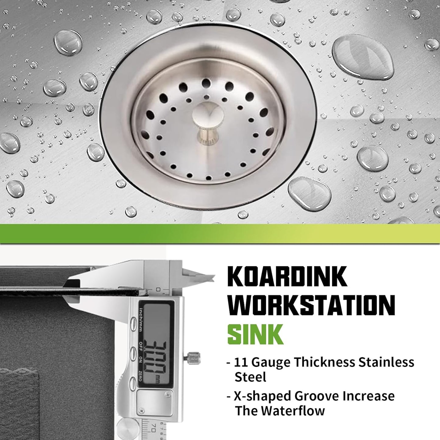 25x18 Inch Kitchen And Bar Sink - Stainless Steel Drop In Single Bowl Topmount Modern Kitchen And Bar Sink With Spoon Rest,Drain Strainer Set Compatibility With Various Kitchen&Bar Style