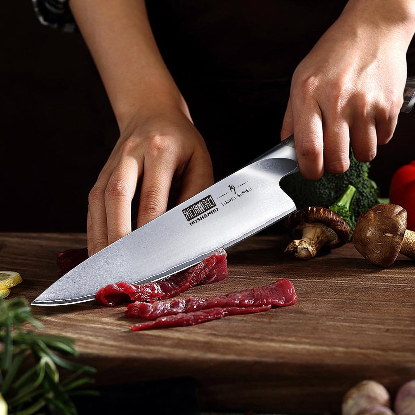 3 Pieces Knife Set, Professional Japanese High Carbon Stainless Steel Kitchen Knife Set, Ultra Sharp Chef Knives Sets with Ergonomic Pakkawood Handle