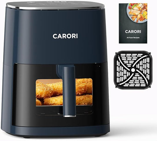 6Qt Air Fryer with Viewing Window, 12 Preset, Large Capacity, 400℉ Max Crisp, 1700W Quick Even Easy Meals, Nonstick Dishwasher Safe Basket, Bake Roast Dehydrate Reheat