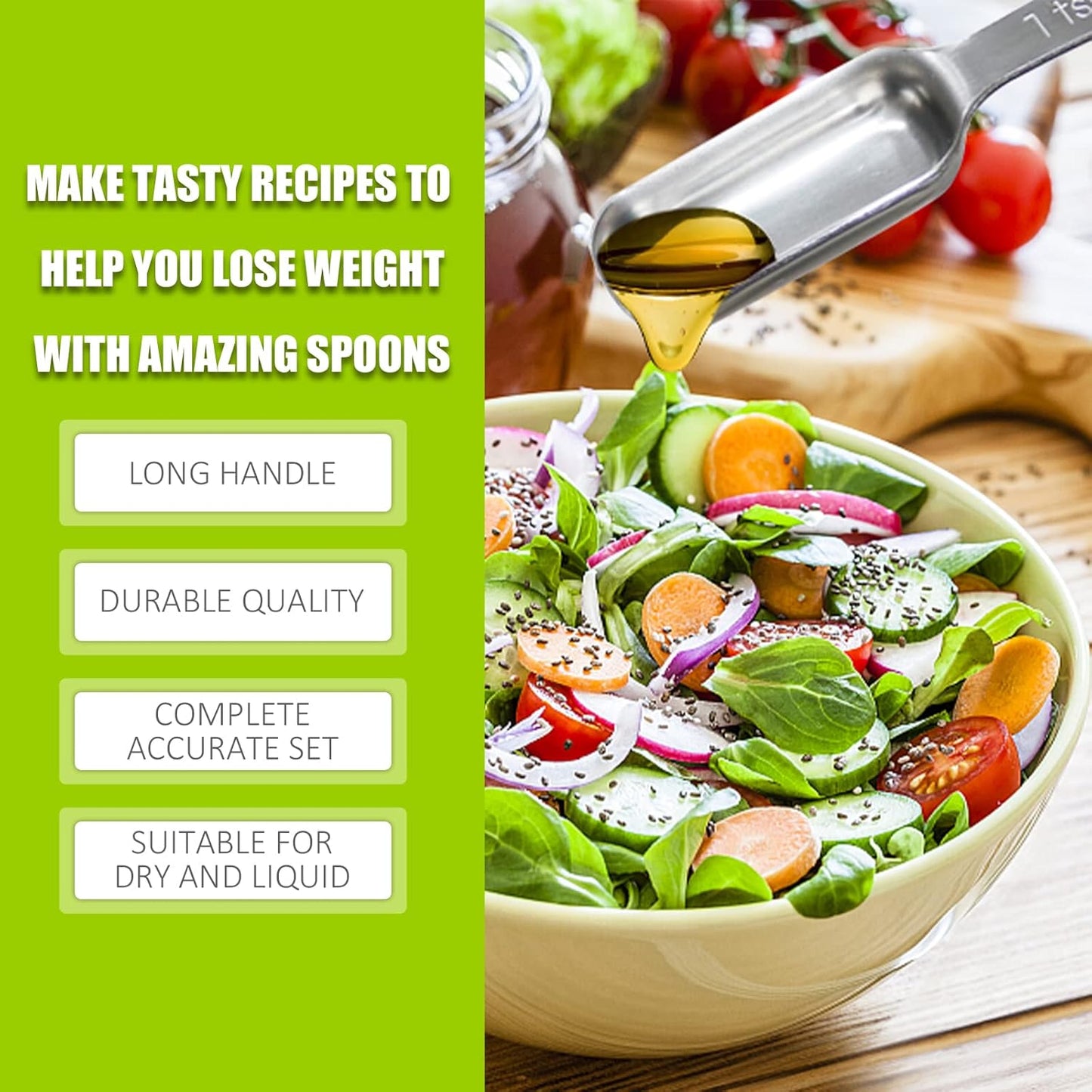 1PCS 1/8Teaspoon (0.63ml) Single Measuring Spoon, Individual Stainless Steel Long Handle Measure Tablespoon Only