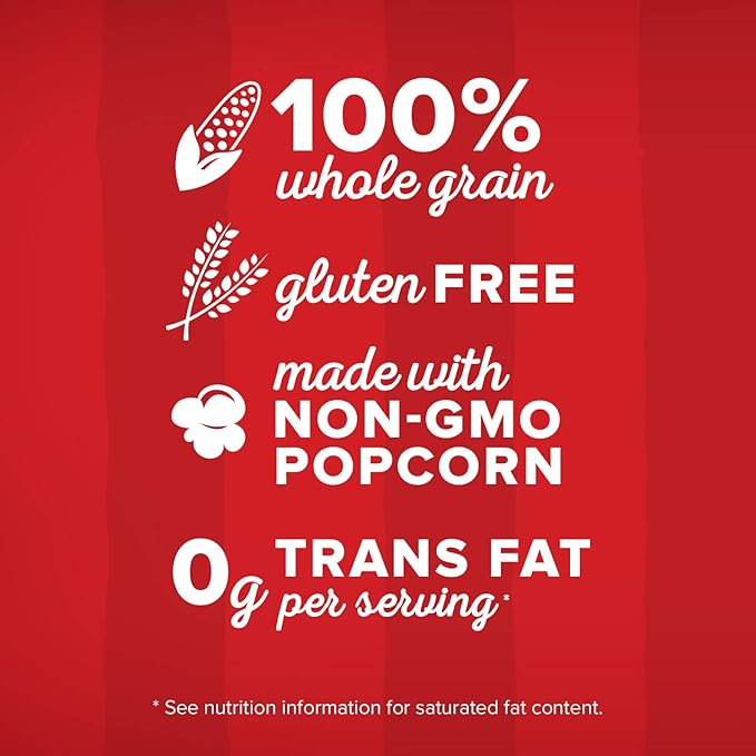 Orville Redenbacher’s Microwave Popcorn, Classic Butter Flavor, 2g Fiber Per Serving, 3.3 oz., 6-Count