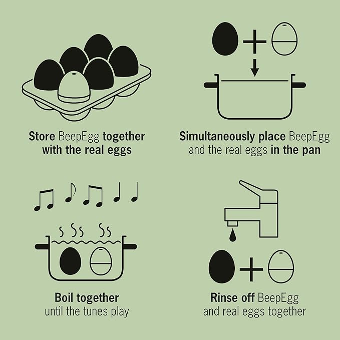 Penguin Beepegg – Egg Timer for Boiling Eggs – Musical Egg Cooker for Soft, Medium, Hard Boiled Eggs – Food Safe – Singing Floating Egg Timer – Egg Cooker for 3 Levels of Doneness - Brainstream