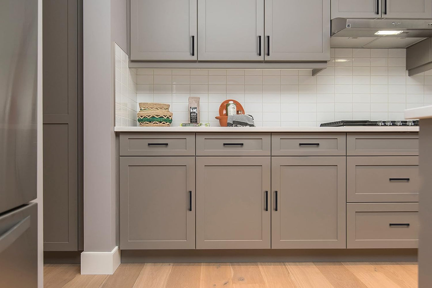 Ravinte 25 Pack Solid 3 Inch Center to Center Slim Square Bar Drawer Handles - Cabinet Hardware in Matte Black - Kitchen Handles and Pulls