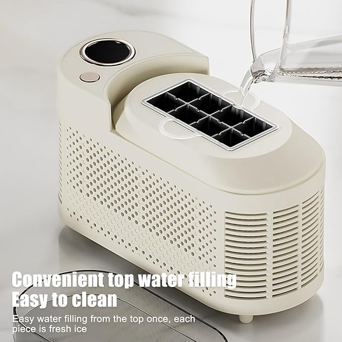 mini Ice Maker Machine Counter Top for Home, Portable Small Clear Ice Cube Maker, ce Ready in 10 Mins, Low Noise & Energy Saving, Easy to Clean (Purple Standard)