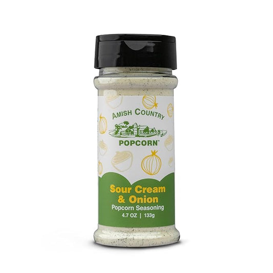 Amish Country Popcorn | Sour Cream and Onion Popcorn Seasoning - 4.7 oz | Old Fashioned, Non-GMO (4.7 oz)