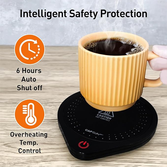 Coffee Mug Warmer,Electric Beverage Warmers, Cup Warmer for Heating Coffee, Beverage, Milk, Tea and Hot Chocolate (Black)