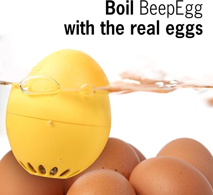 Meerkat BeepEgg – Egg Timer for Boiling Eggs – Musical Egg Cooker for Soft, Medium, Hard Boiled Eggs – Food Safe – Singing Floating Egg Timer – Egg Cooker for 3 Levels of Doneness - Brainstream